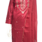 Embroided Maroon 3 Piece Suit - SFLW-05S