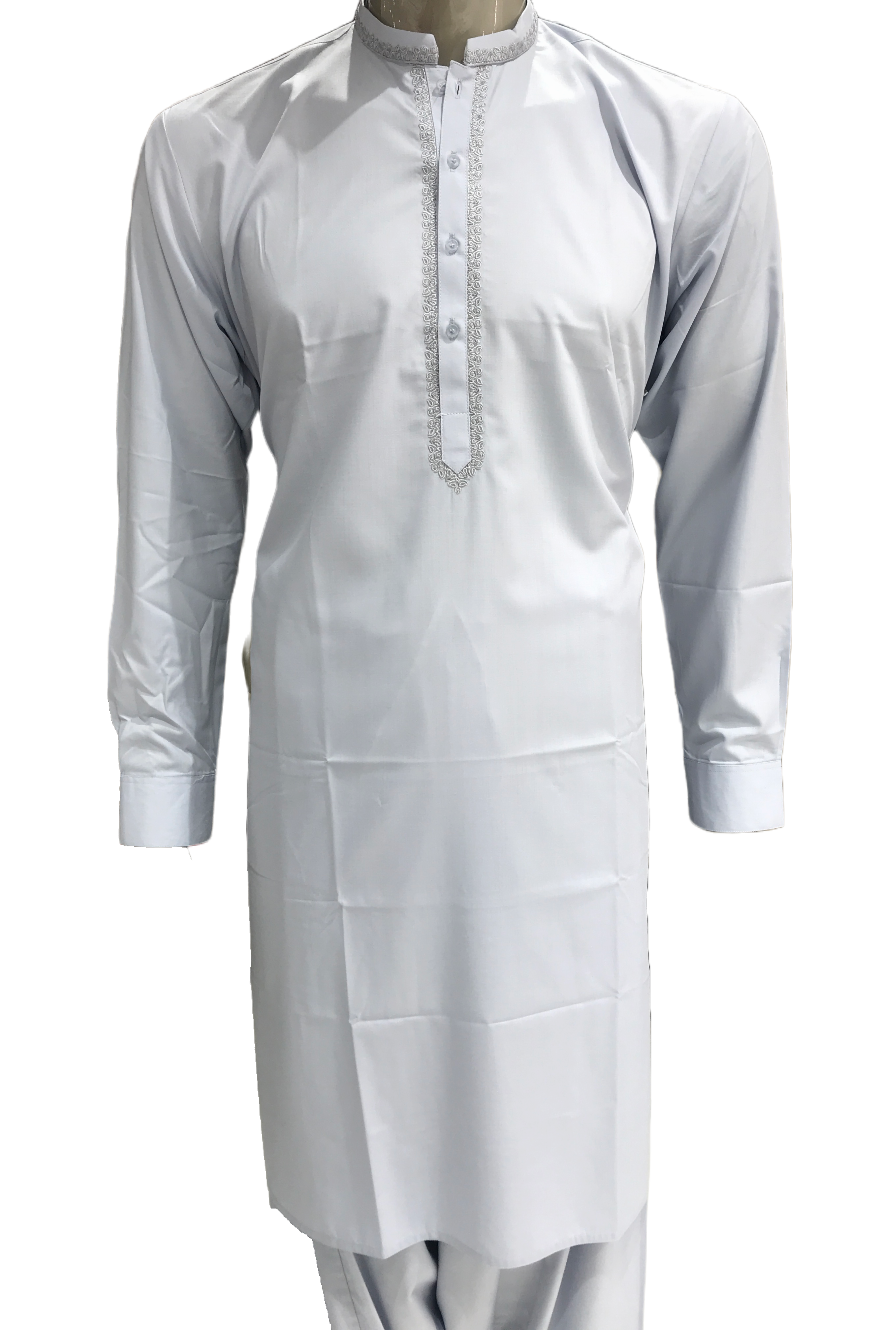 New Wash & Wear Light Blue Kameez Shalwar - MN-WW-04S